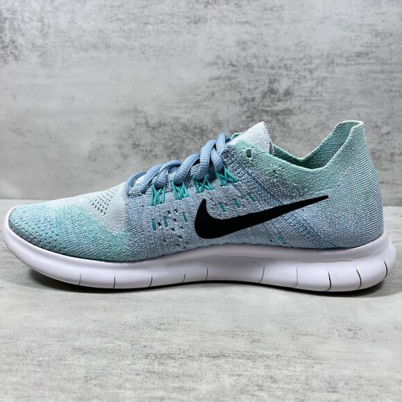 Nike Free RN Flyknit Running Shoes - Women's Size 7.5 - Blue - Picture 5 of 10